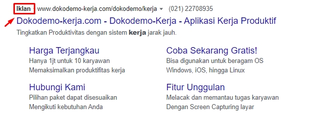 tampilan google ads
