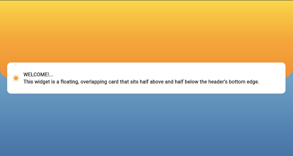 Floating Overlapping Card in Flutter: How to Create a Floating Widget Between Two UI Sections
